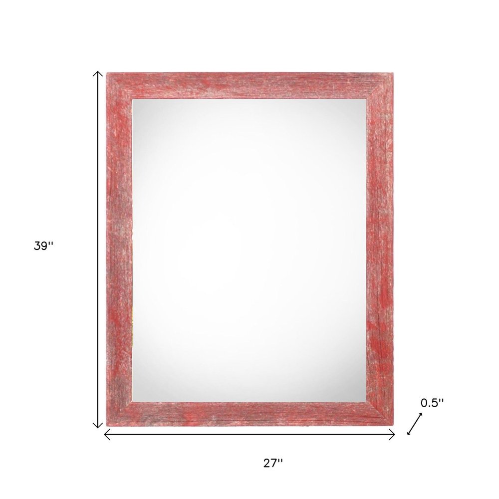 24" x 36" Red Solid Wood Hanging Picture Frame