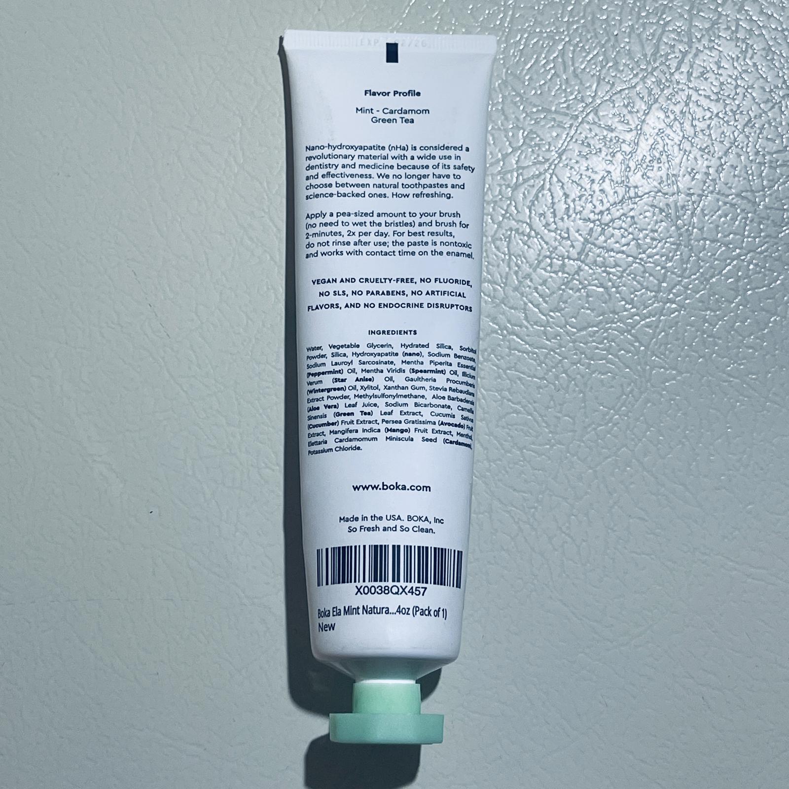 Boka Ela Mint Natural Toothpaste 4oz EXP 2/2026