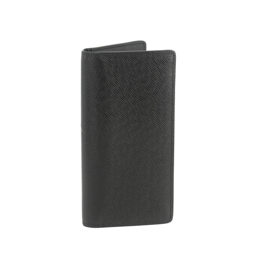 Louis Vuitton Taiga Leather Black Long Wallet #3906