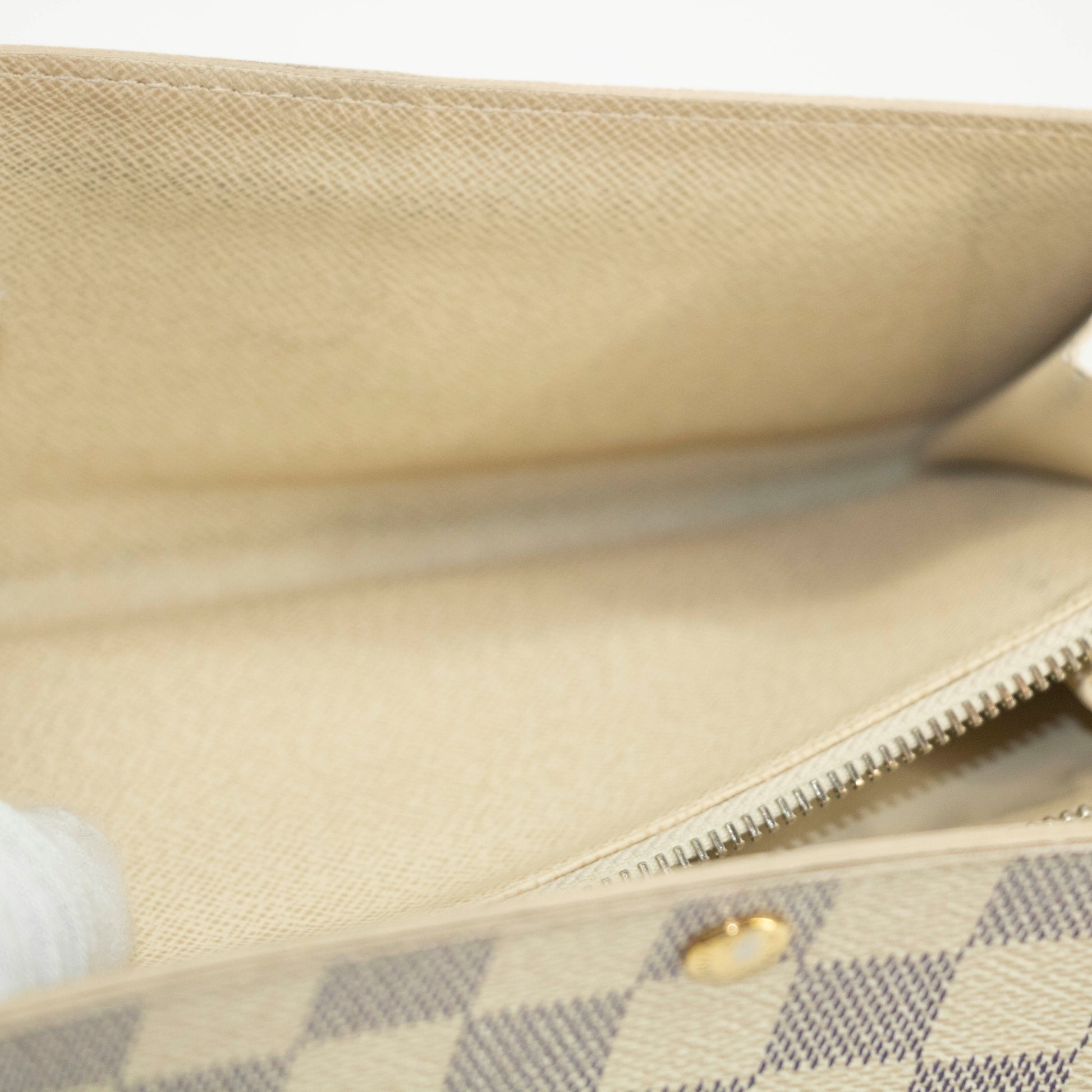Louis Vuitton Damier Azur White Sarah Long Wallet #3910