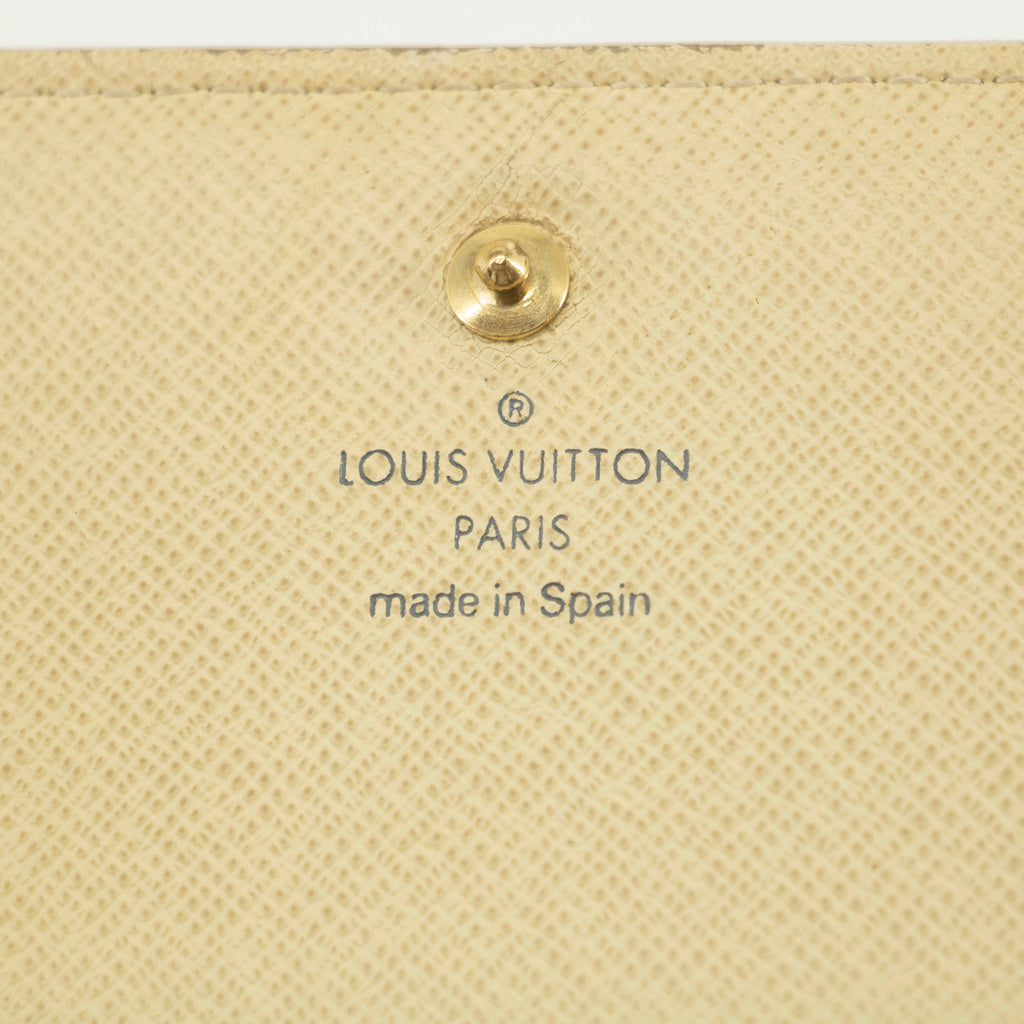 Louis Vuitton Damier Azur White Porte Tresor Wallet #3911