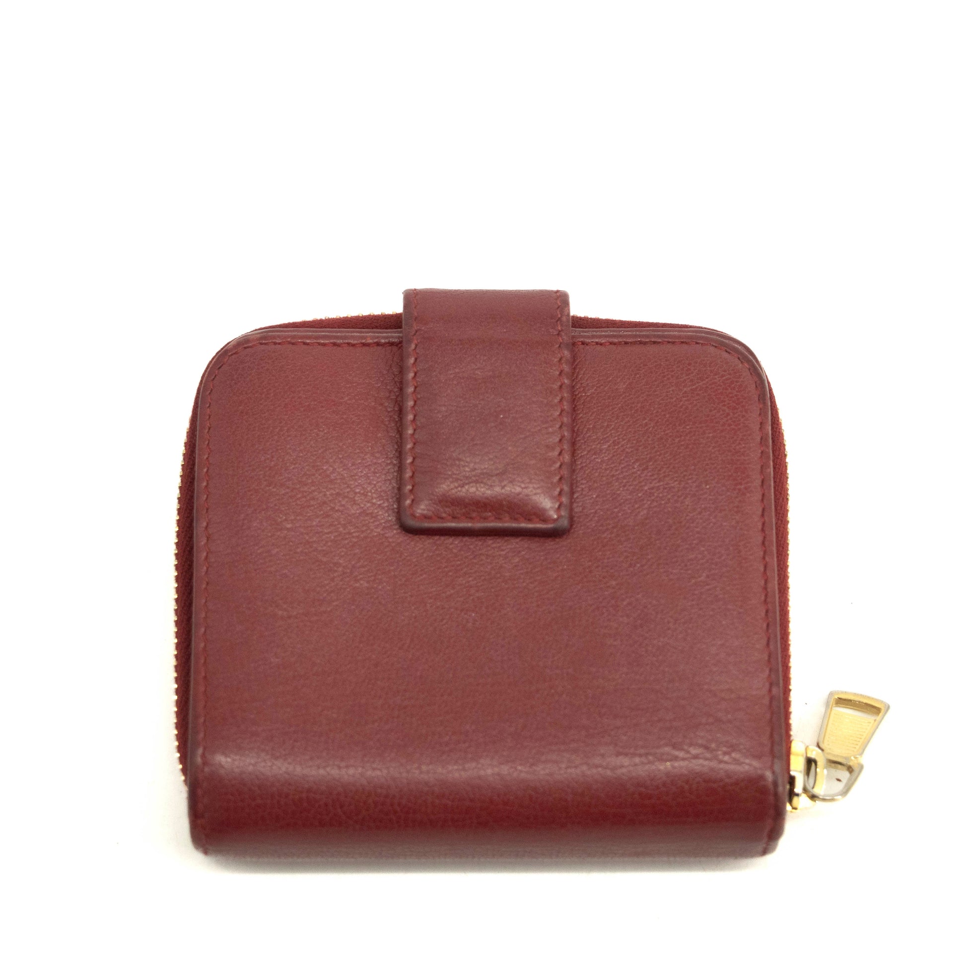 YSL Red Belle de Joie Compact Wallet #3915