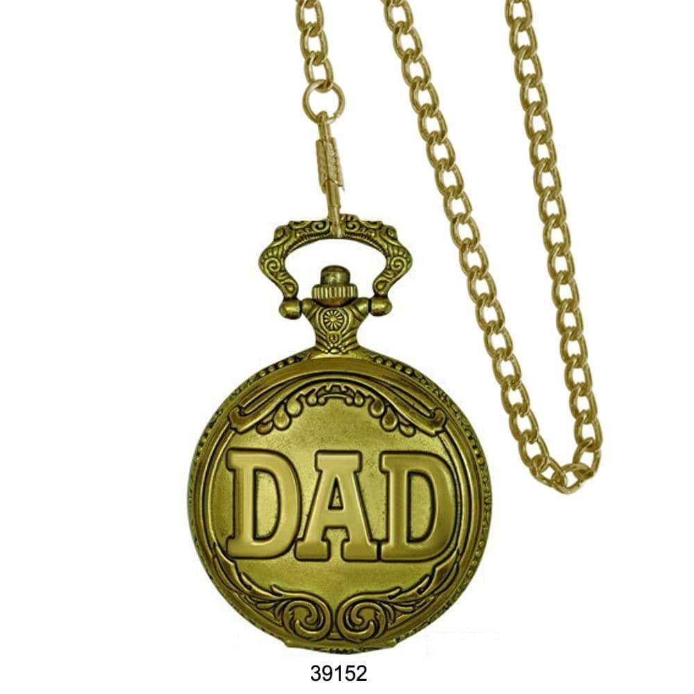 46mm Engraved Dad Pocket Watch Vintage Keepsake Gift