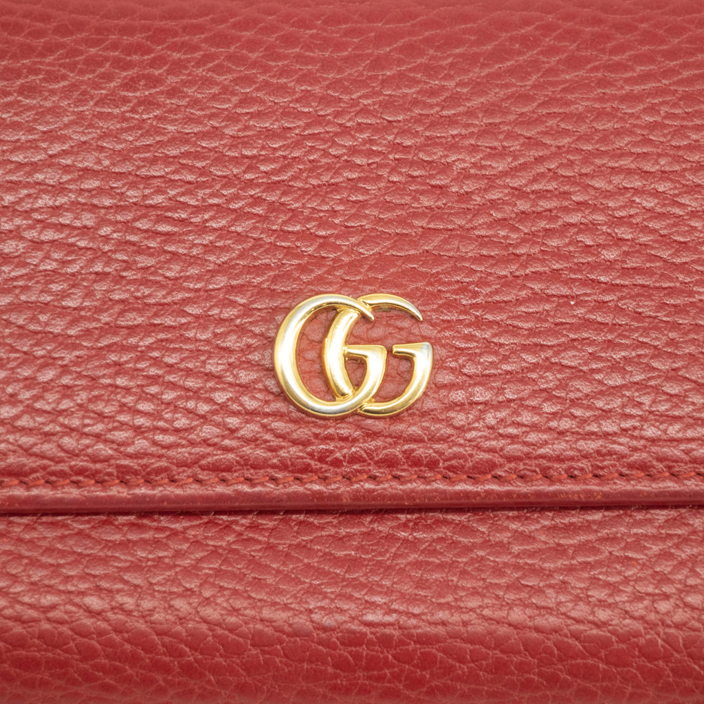 Gucci GG Red Marmont Bi-fold Long Wallet #3916