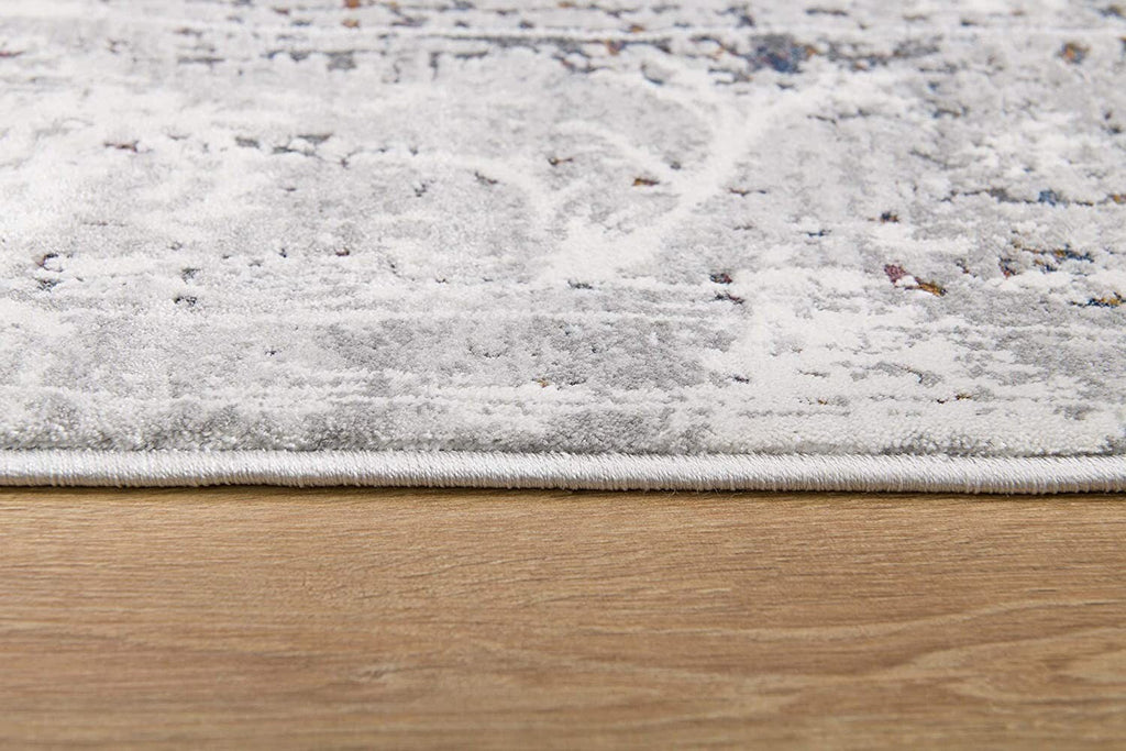 5" x 8" Gray Abstract Patterns Area Rug