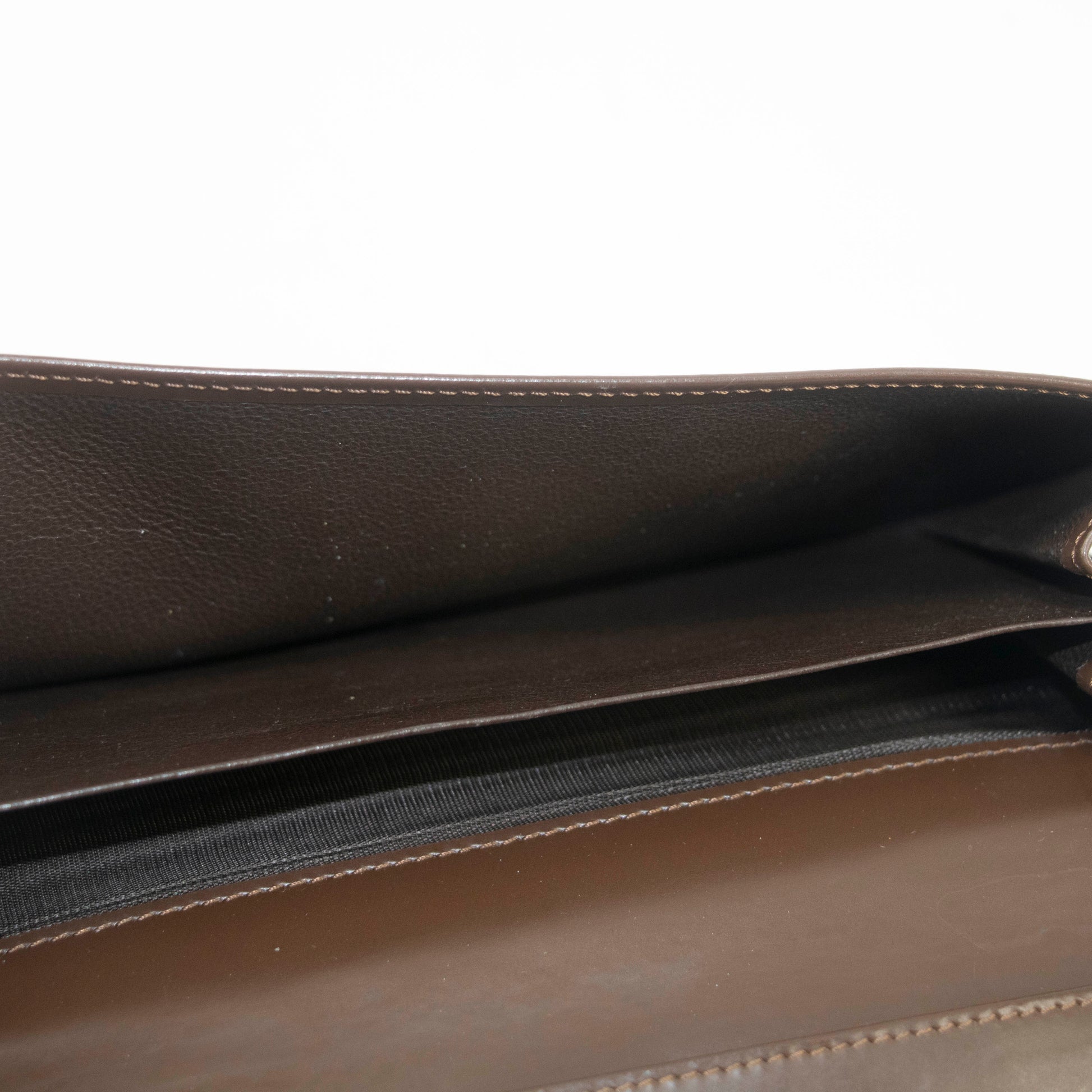 Gucci GG Logo Brown Canvas x Leather Long Wallet #3922