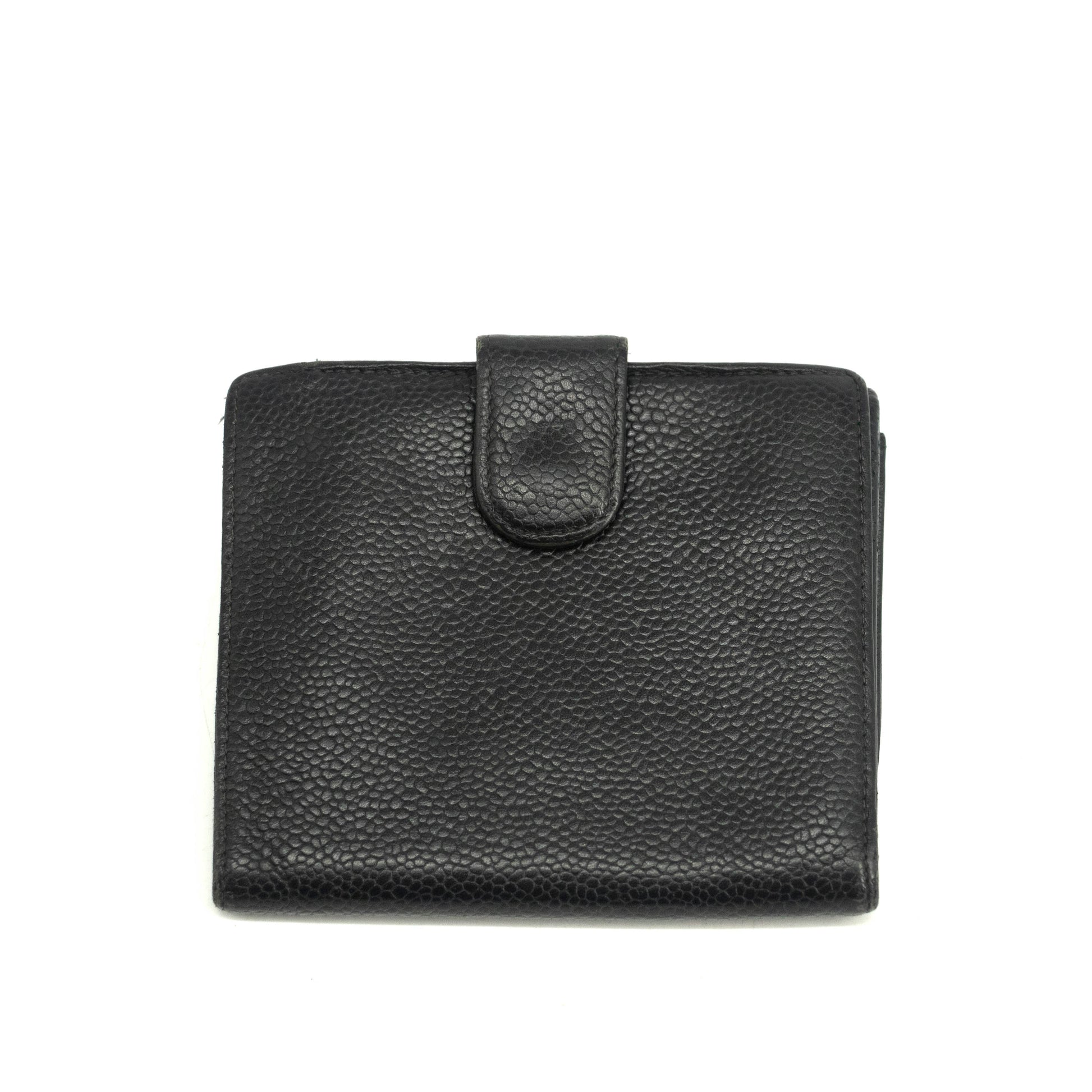 Chanel Caviar Skin Black Compact Wallet #3929