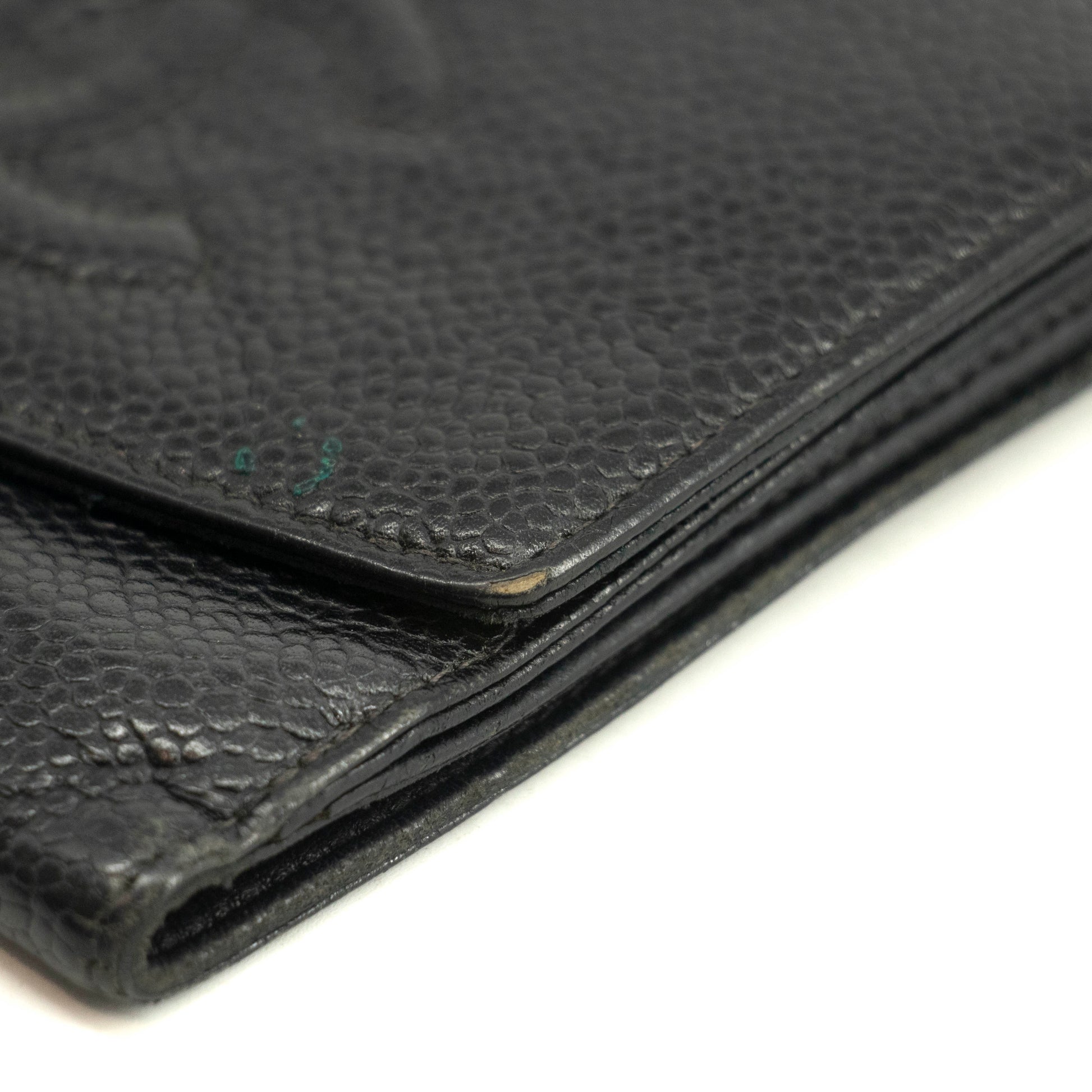 Chanel Caviar Skin Black Compact Wallet #3929