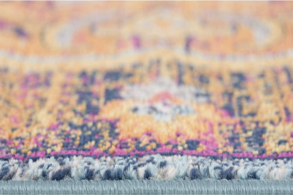 8' X 11' Rustic Orange Medallion Area Rug