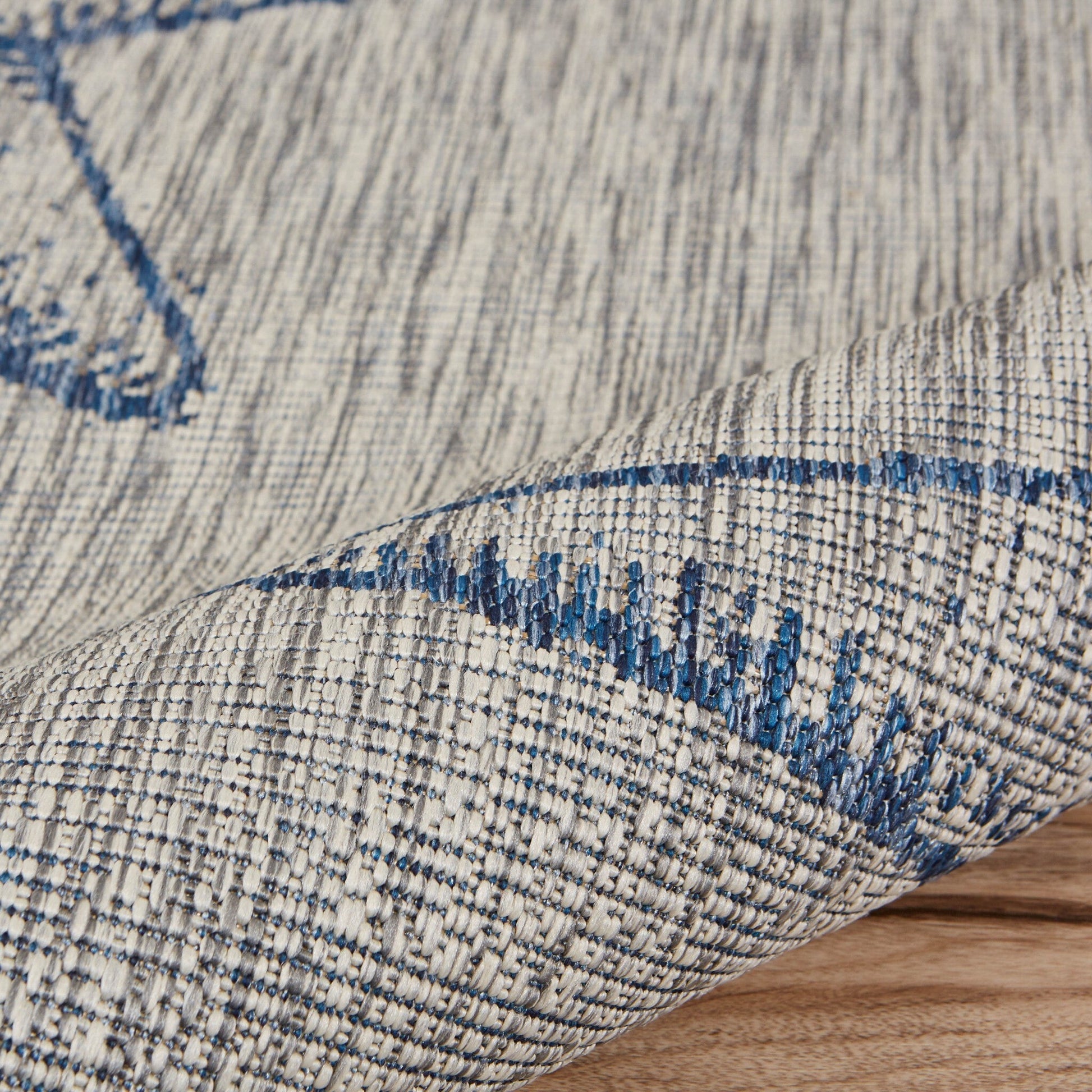 8' X 9' Blue And Gray Starfish Indoor Outdoor Area Rug