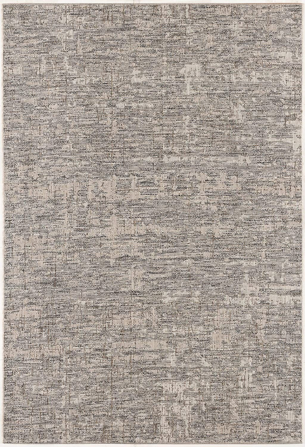 3' x 8' Ivory and Gray Modern Weathered Runner Rug