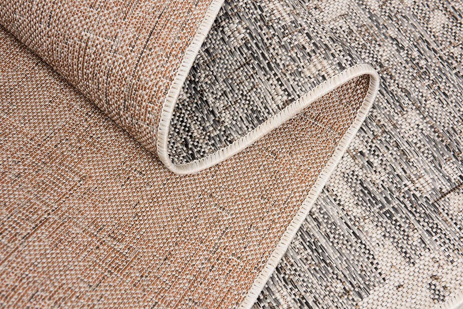 3' x 8' Ivory and Gray Modern Weathered Runner Rug