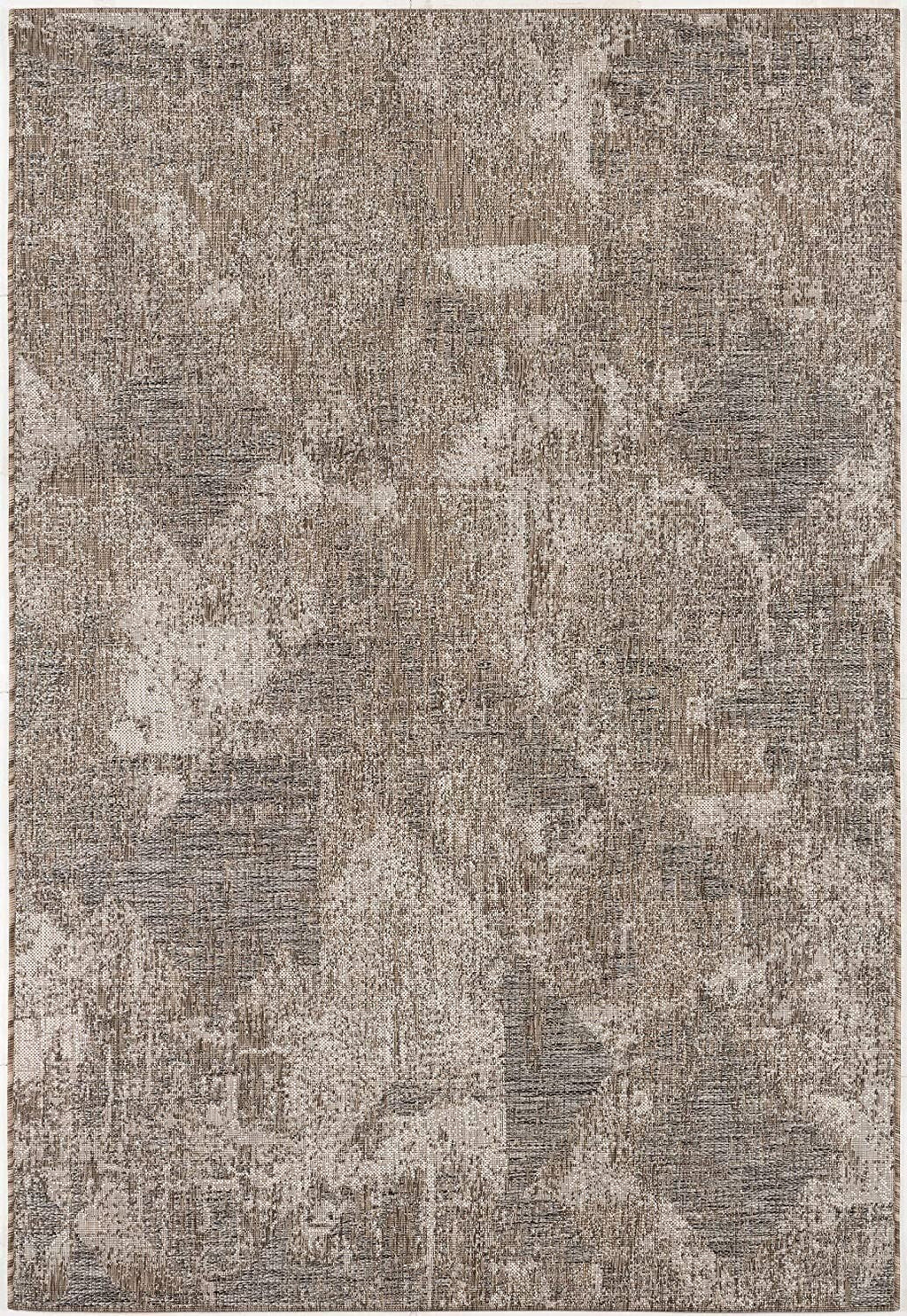 5' x 8' Ivory Distressed Diamonds Area Rug
