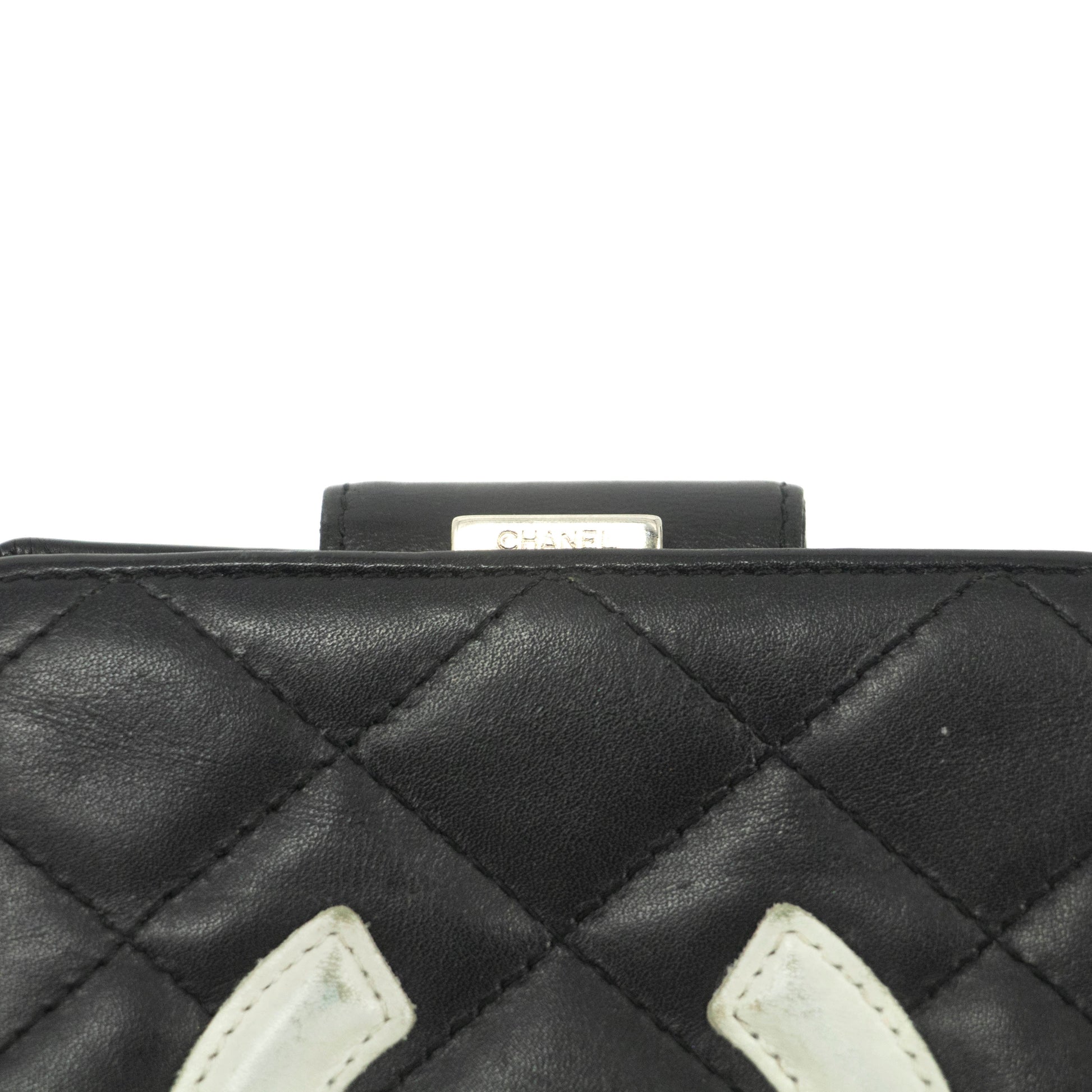 Chanel Quilted Cambon Black Compact Wallet #3946