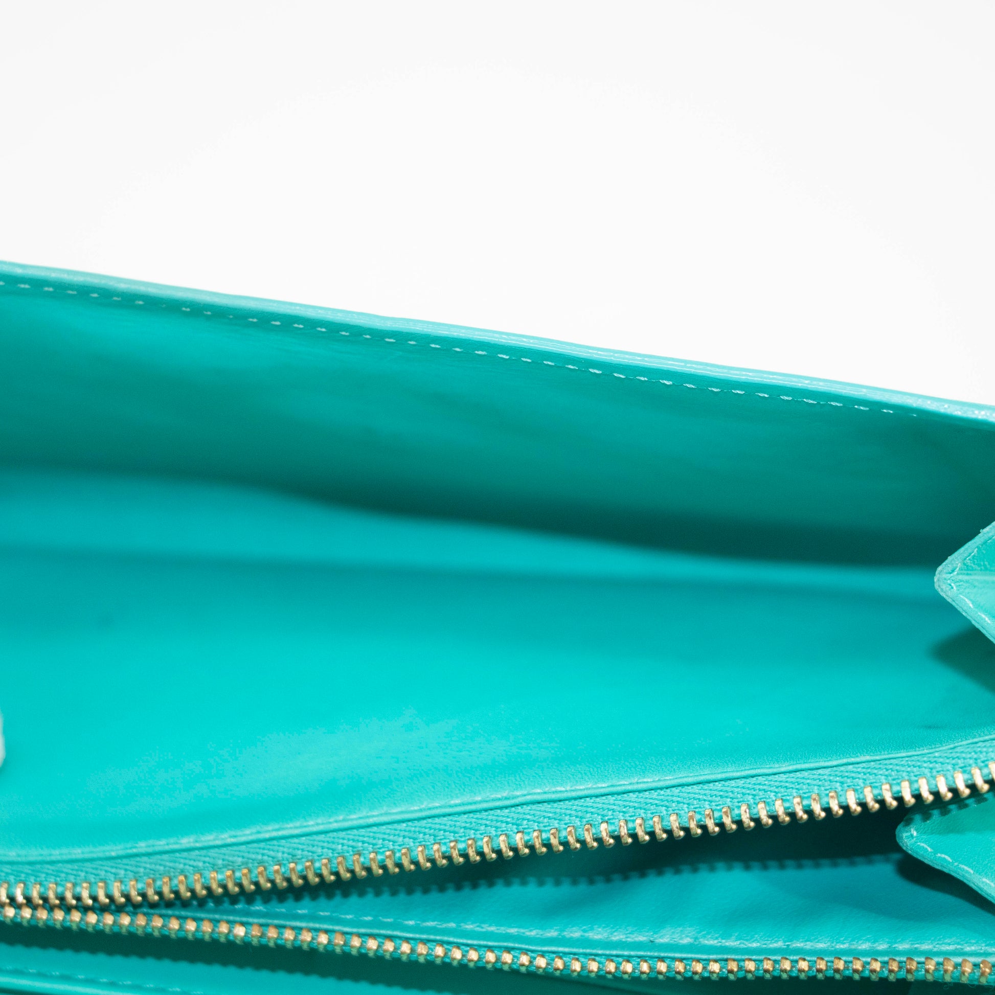 Louis Vuitton Green Vernis Sarah Long Wallet #3951