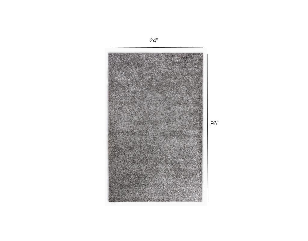 2' x 8' Dark Gray Contemporary Runner Rug