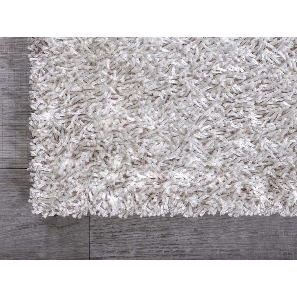 2' x 8' White Contemporary Runner Rug