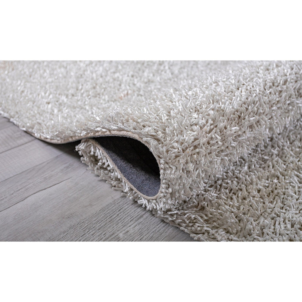 2' x 8' White Contemporary Runner Rug