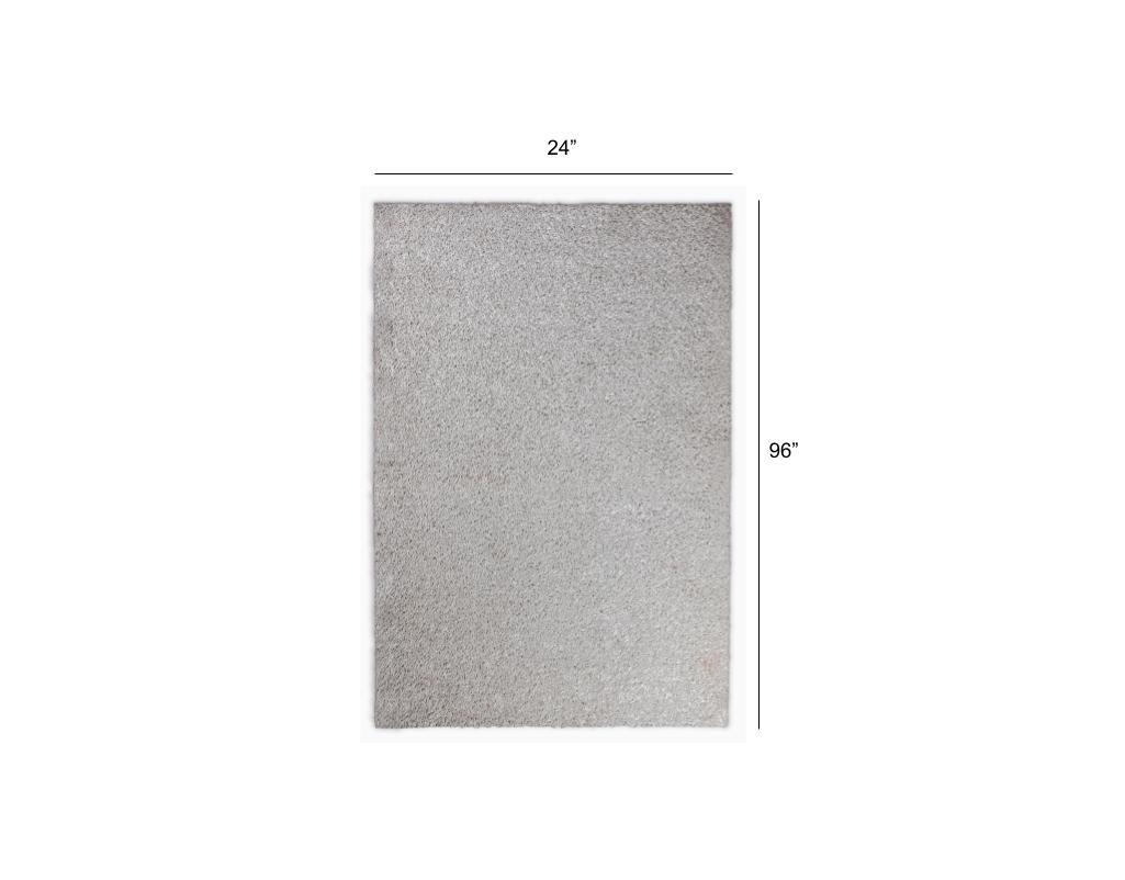 2' x 8' White Contemporary Runner Rug