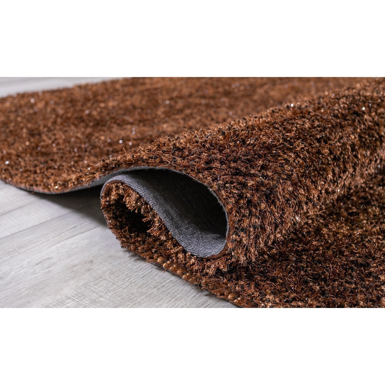 2' x 8' Brown Textured Modern Runner Rug