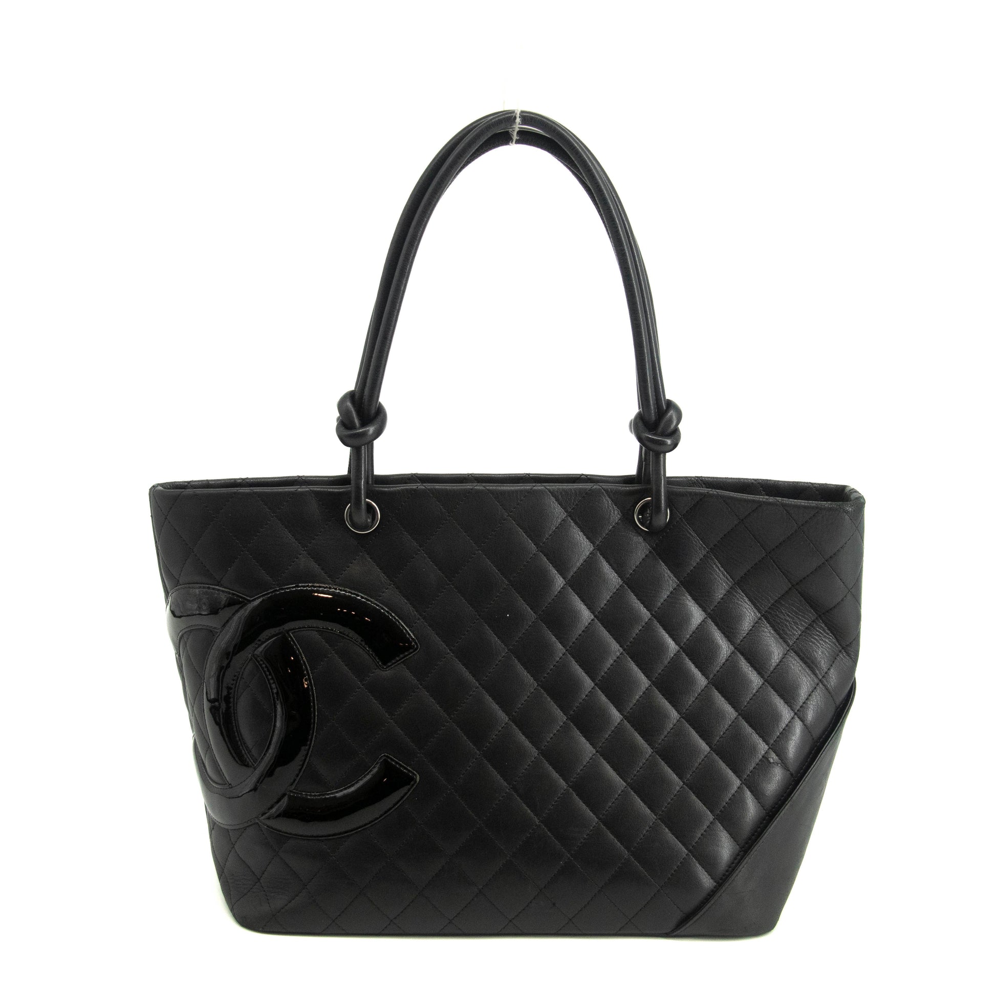 Chanel Black Lambskin Quilted Cambon Ligne Shoulder Bag 13 Series #3973