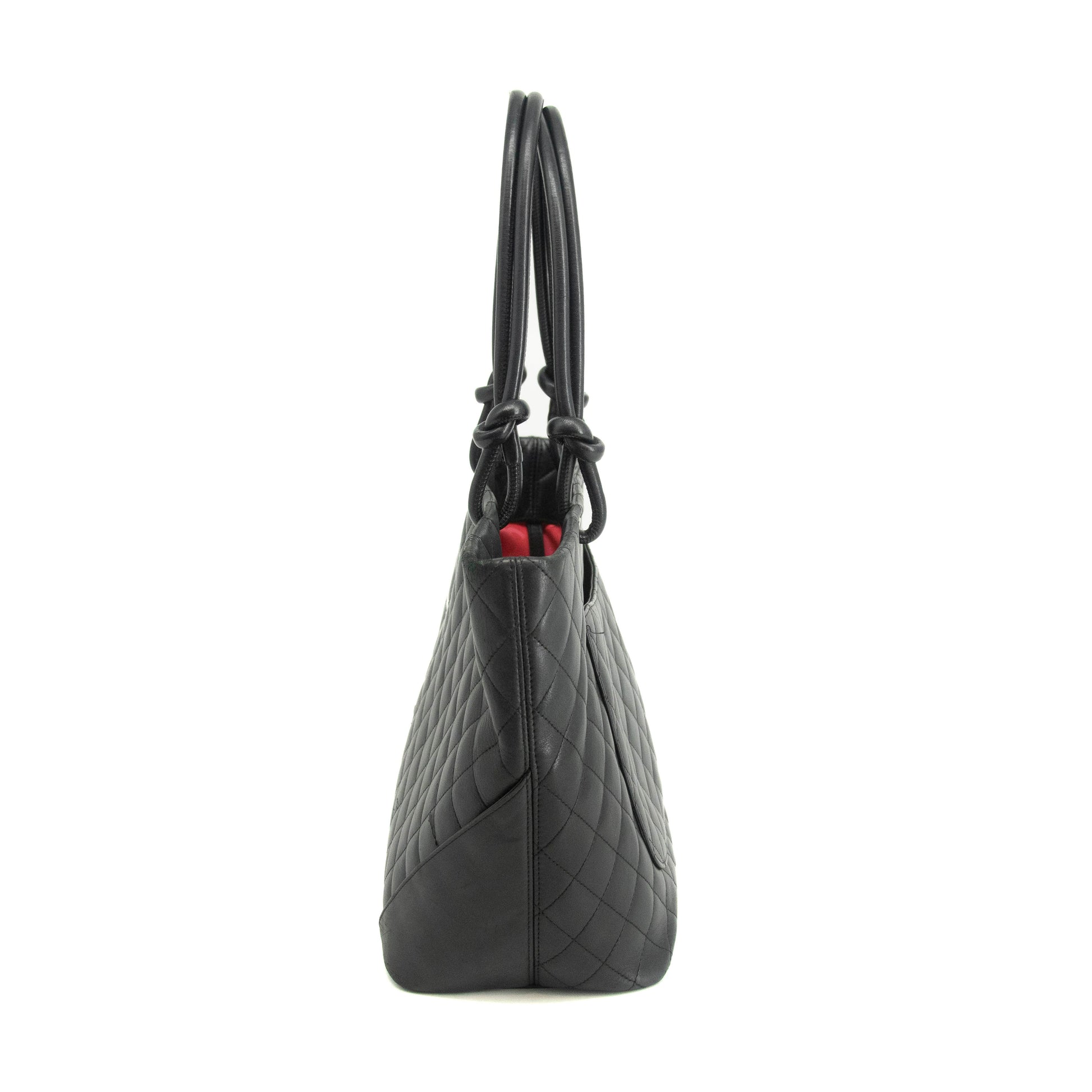 Chanel Black Lambskin Quilted Cambon Ligne Shoulder Bag 13 Series #3973