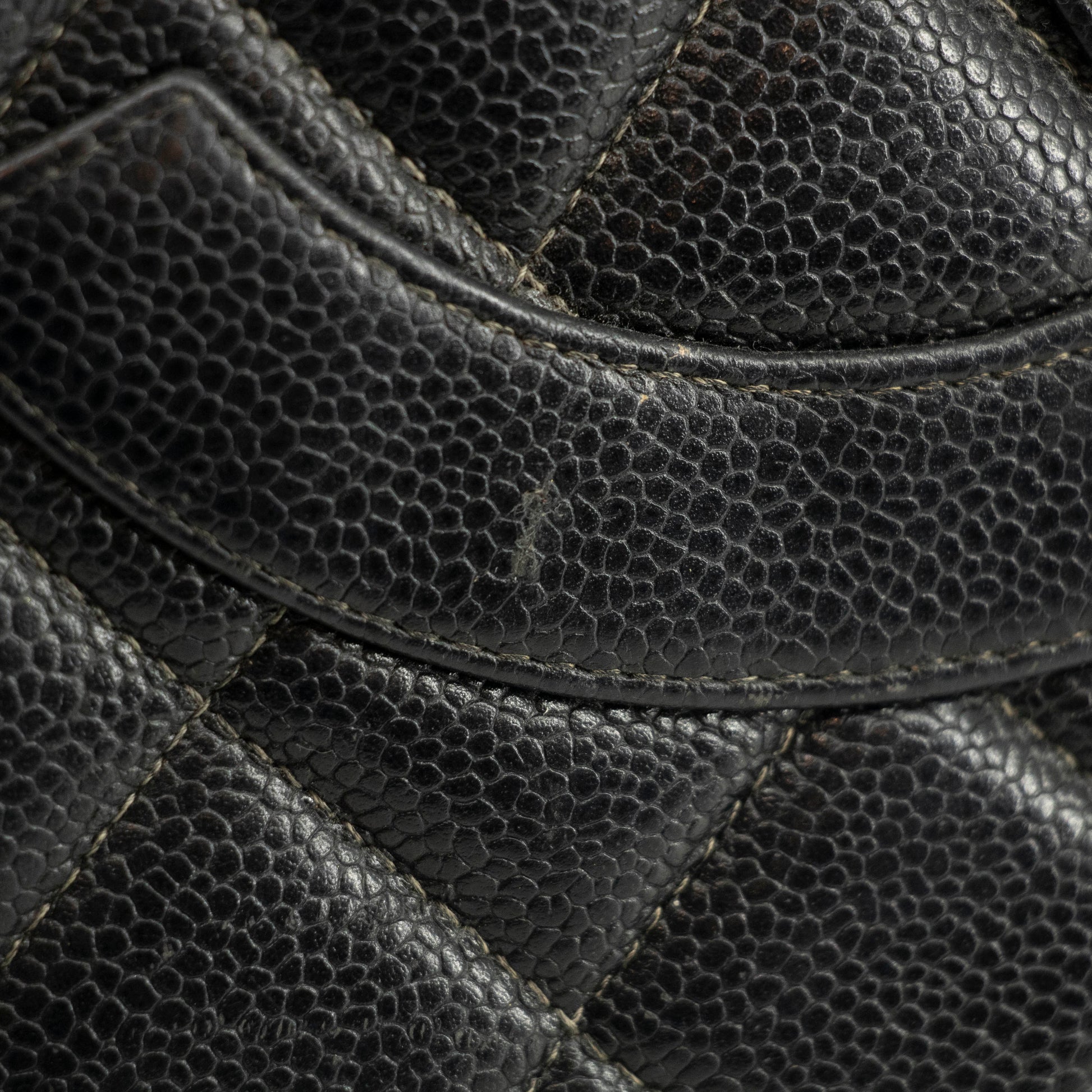 Chanel Black Caviar Skin Quilted Medallion Tote Bag 5 Series #3974