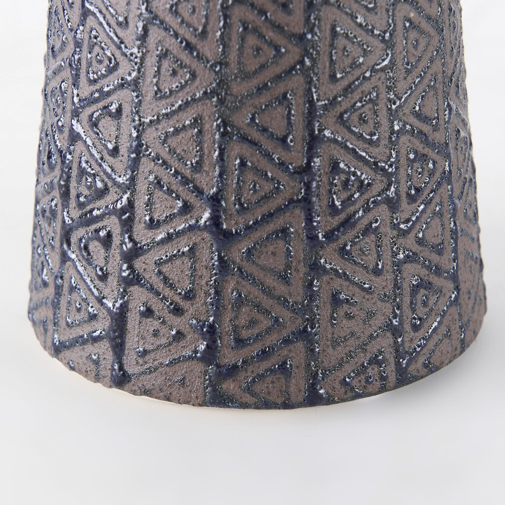 6" Brown Abstract Cylinder Ceramic Table Vase