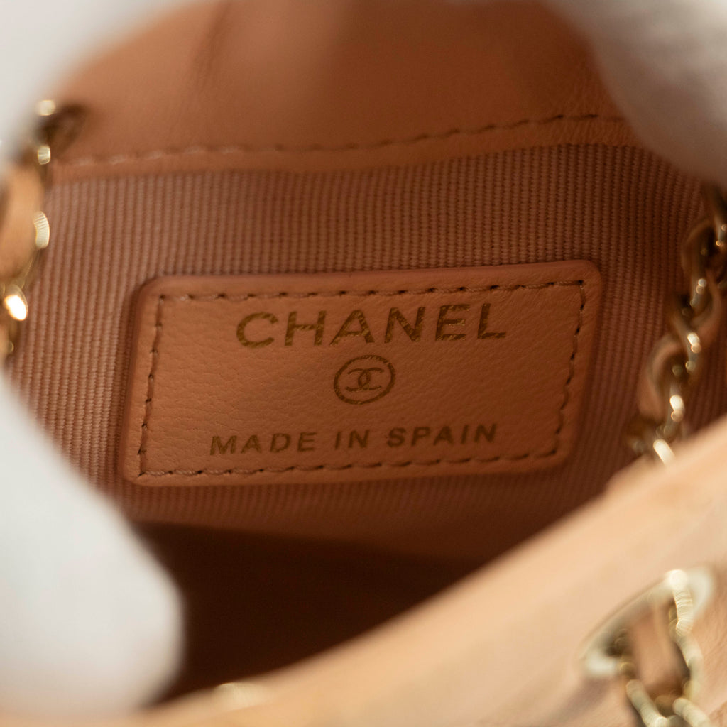 Chanel CC Quilted Mini Shopping Clutch Lambskin Pink Shoulder Bag #3979