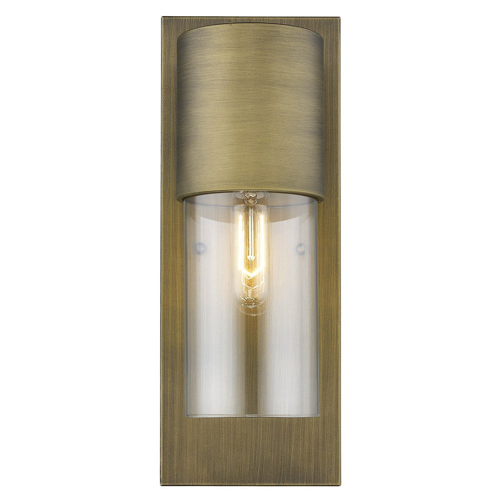 Contemporary Brushed Gold and Glass Wall Light