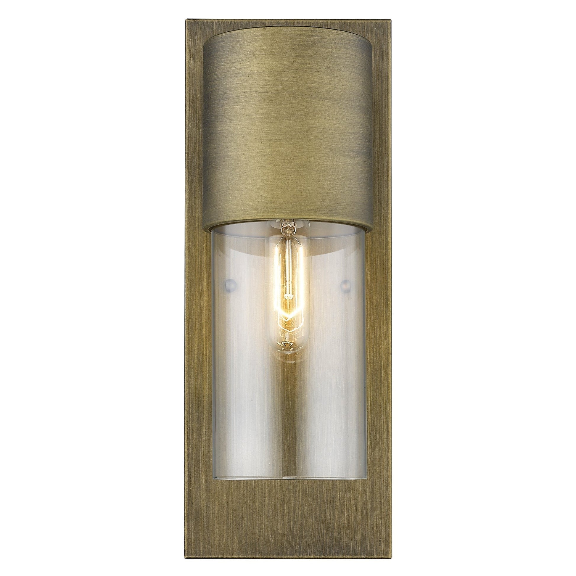Contemporary Brushed Gold and Glass Wall Light