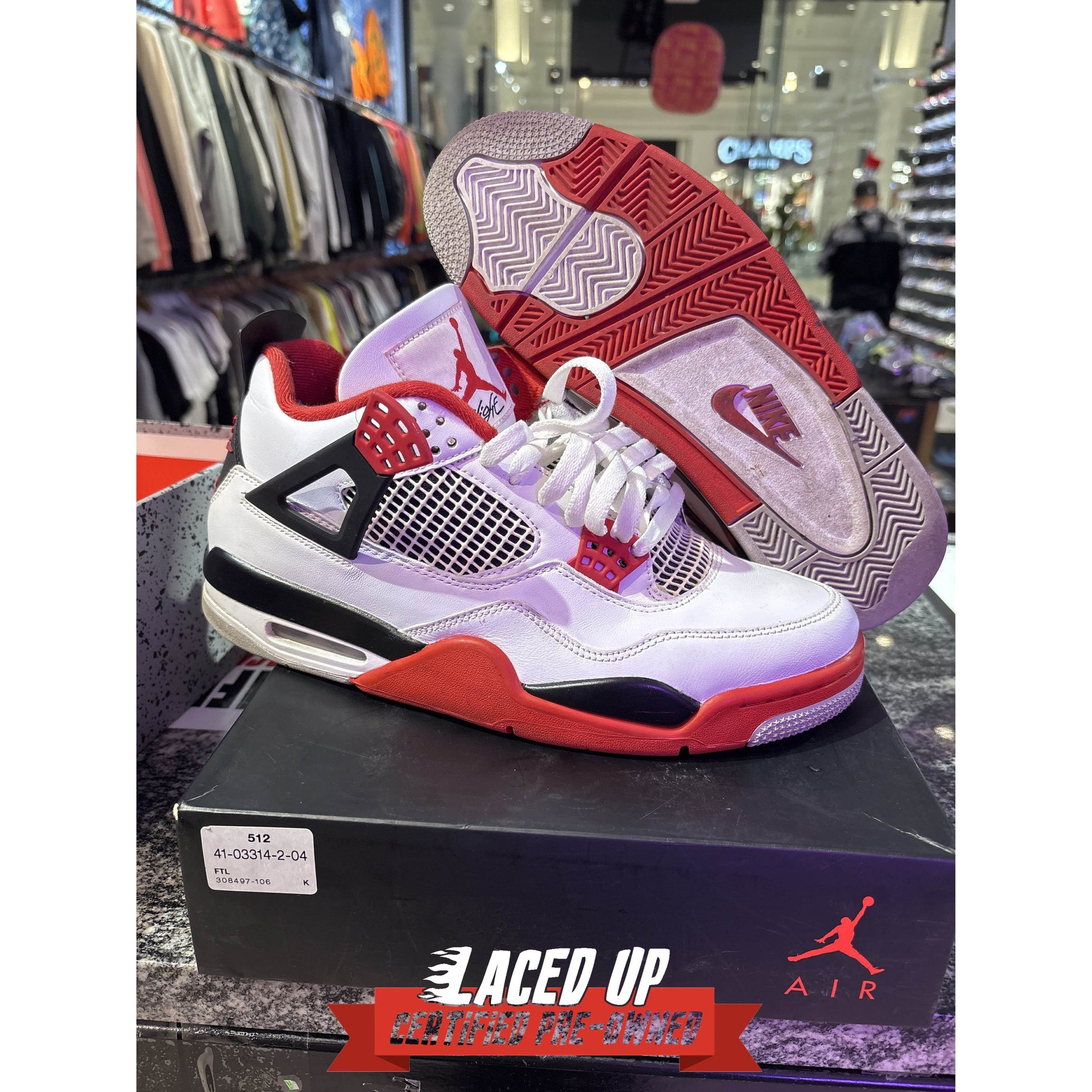 PRE OWNED Air Jordan Retro 4 "Fire Red" 2020