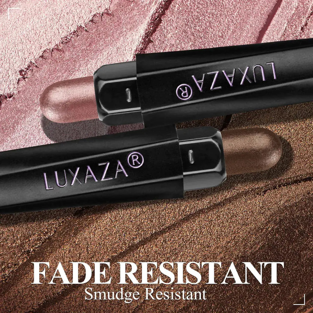 3PCS Neutral Brown & Shimmer Pink Cream Eyeshadow Stick Set – Long-Lasting, Smudge-Proof Eye Brightener Makeup