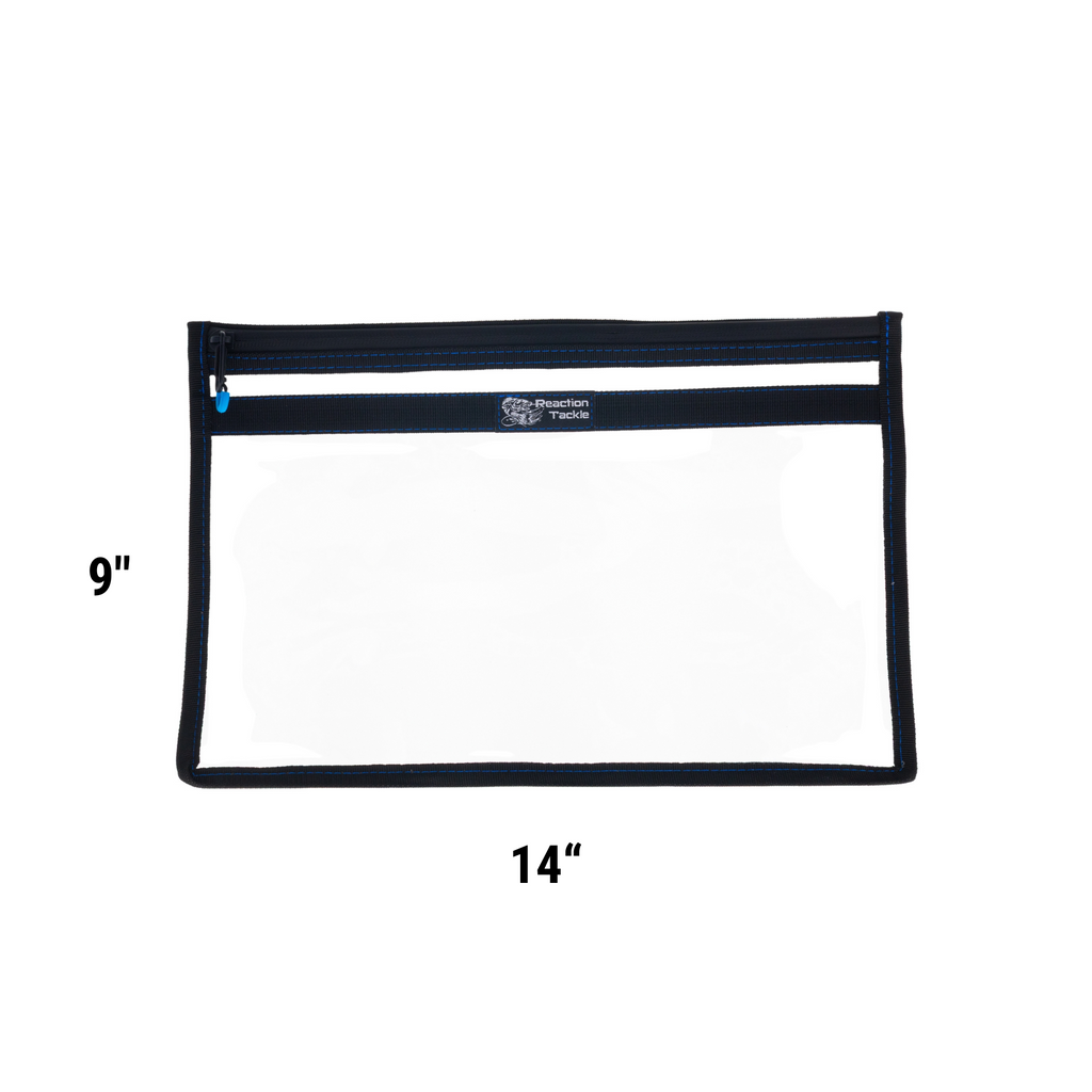 Reaction Tackle Clear Storage Bag Tackle Pak - Water-Resistant Plastic Storage - New