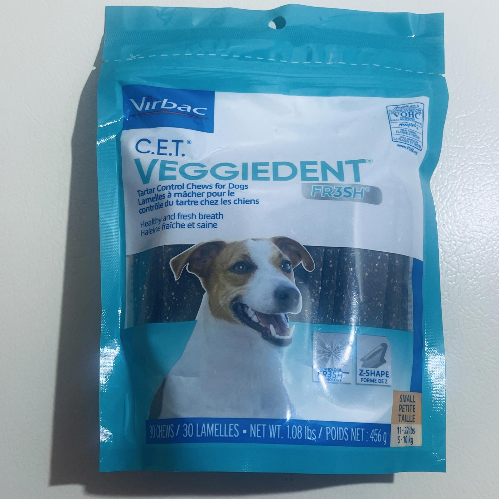 Virbac C.E.T. Veggiedent FR3SH Tartar Control Chews for Dogs, Small Size