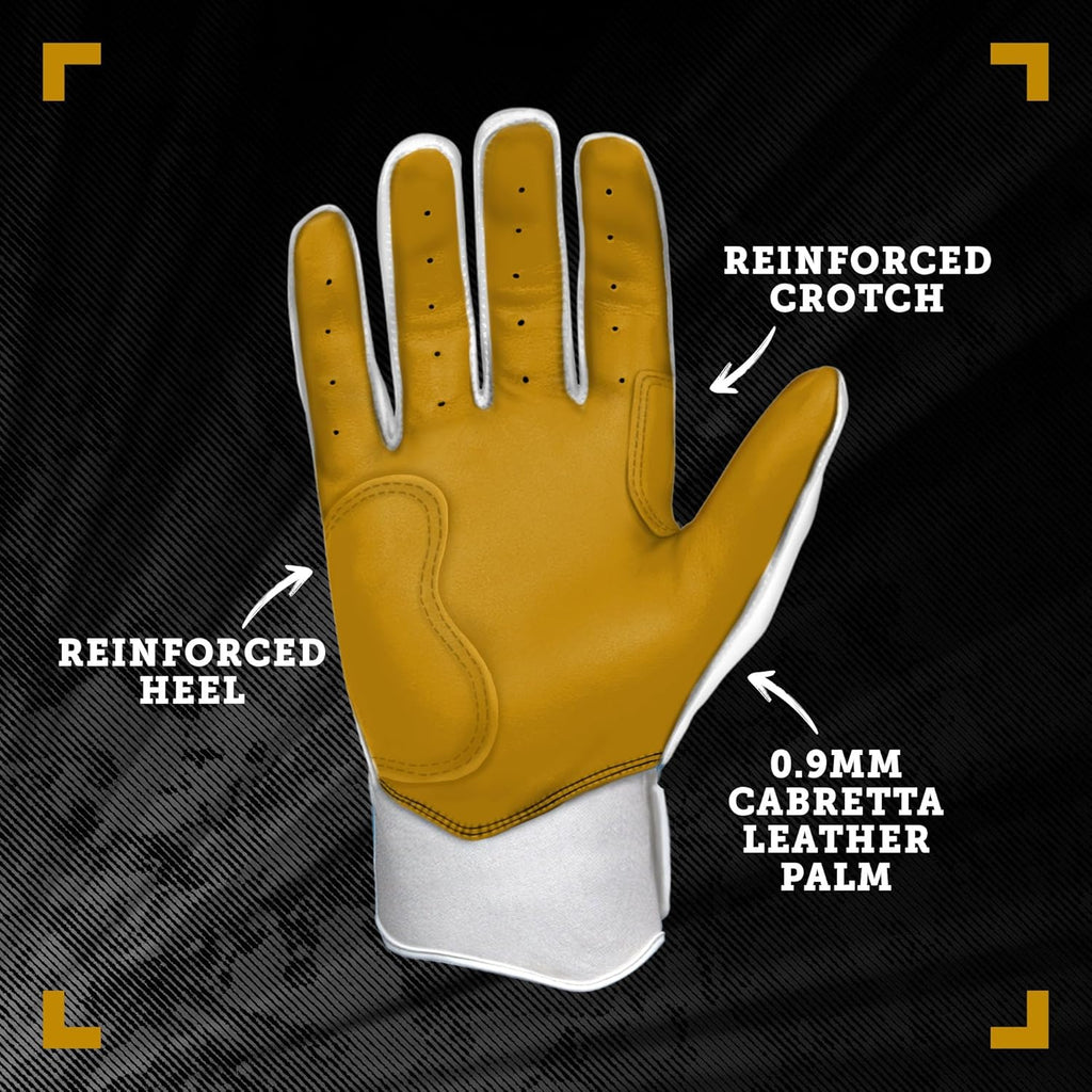 BRUCE BOLT Original Series Short Cuff Batting Gloves - Multiple Colors - Adult & Youth Sizes