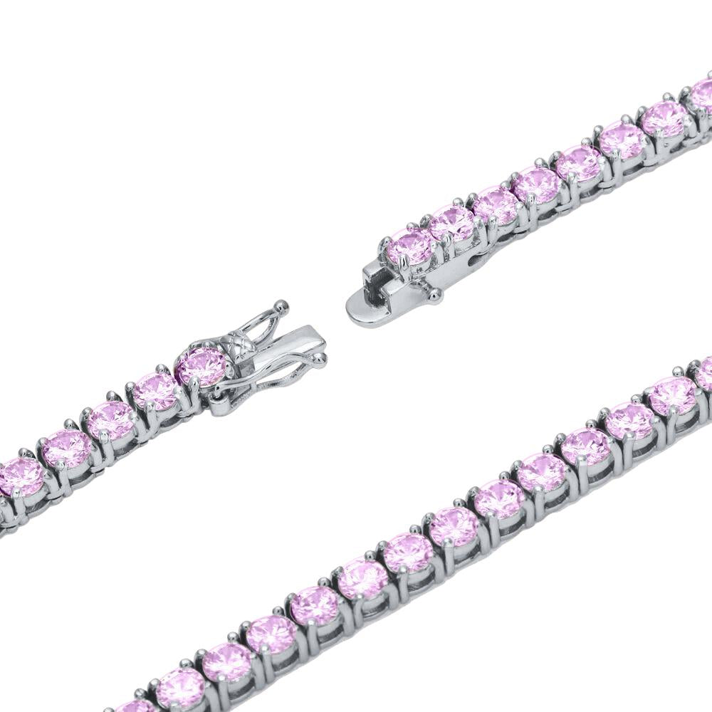 3mm 925 Sterling Silver Tennis Choker Slim Layering