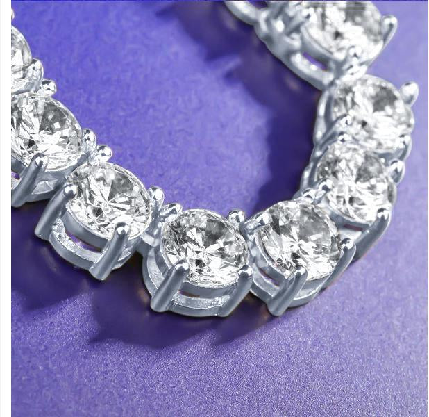 3MM CZ Tennis Choker Necklace Prong Set Sparkling Chain
