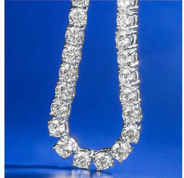 3MM CZ Tennis Choker Necklace Prong Set Sparkling Chain