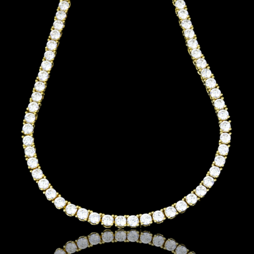 3MM CZ Tennis Choker Necklace Sparkling Cubic Zirconia