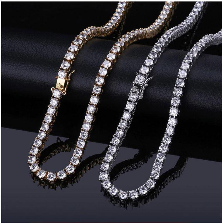 3mm Sterling Silver Tennis Choker Necklace Minimal Layering