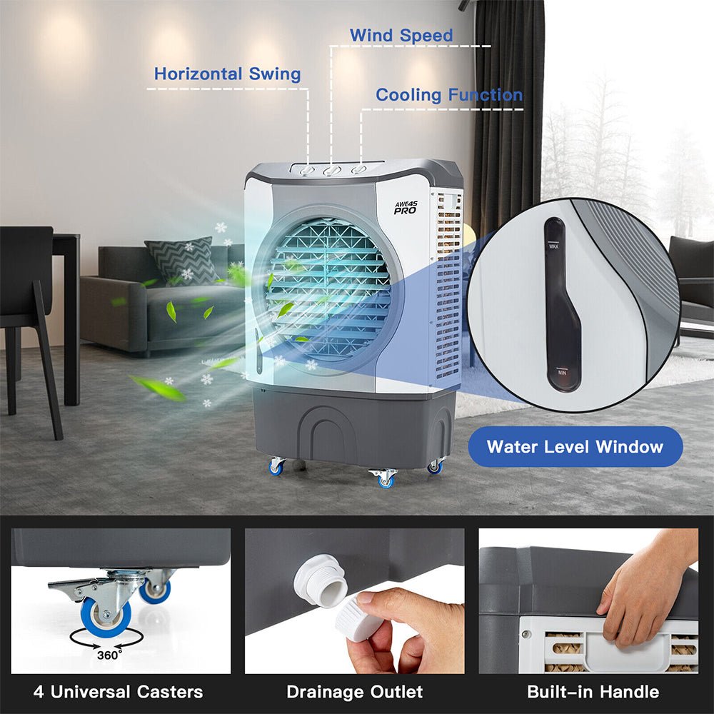 4-In-1 Portable Indoor Outdoor Evaporative Air Cooling Fan, 9740 CFM (91025436)