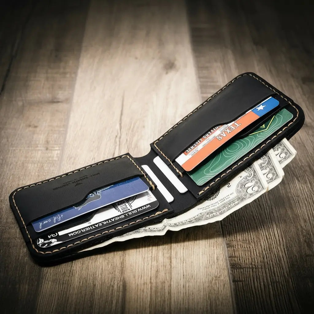 Western Bifold Wallet -  Black