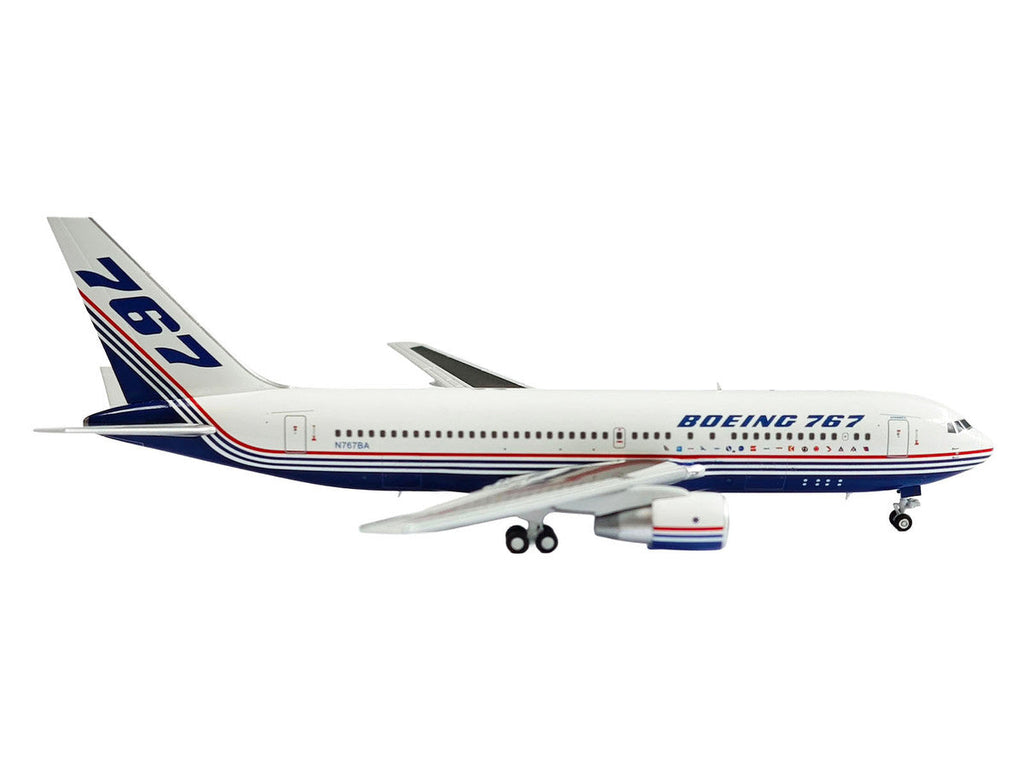 Boeing 767-200 Commercial Aircraft "Boeing House Livery" (N767BA) White with Blue and Red Stripes 1/400 Diecast Model by V1:400