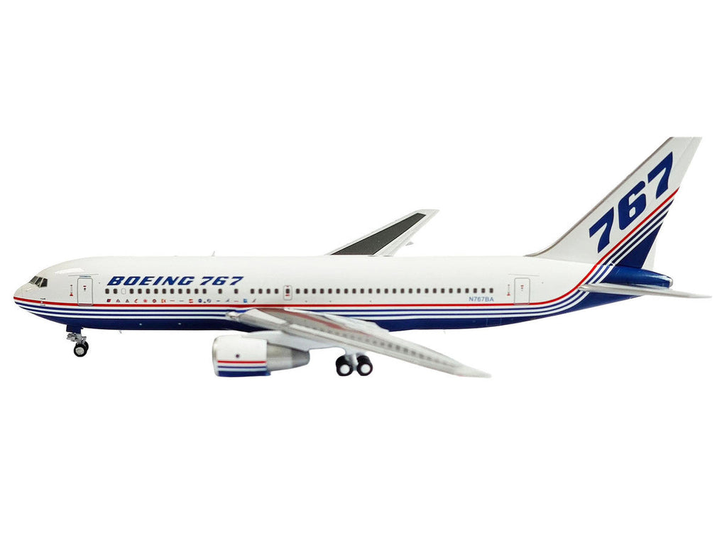 Boeing 767-200 Commercial Aircraft "Boeing House Livery" (N767BA) White with Blue and Red Stripes 1/400 Diecast Model by V1:400