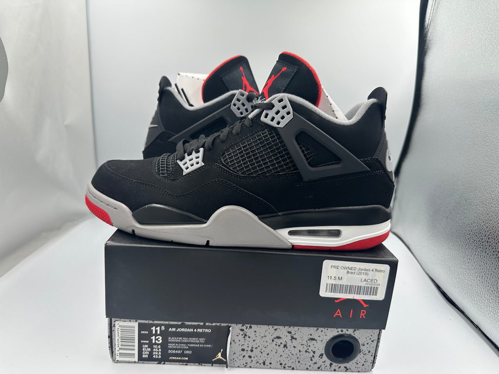 PRE OWNED Jordan 4 Retro Bred (2019)