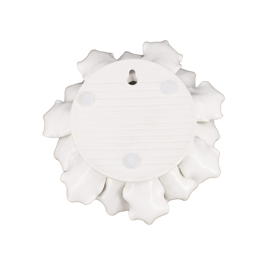 6" Off White Ceramic Flower Hanging Dimensional Sculpture