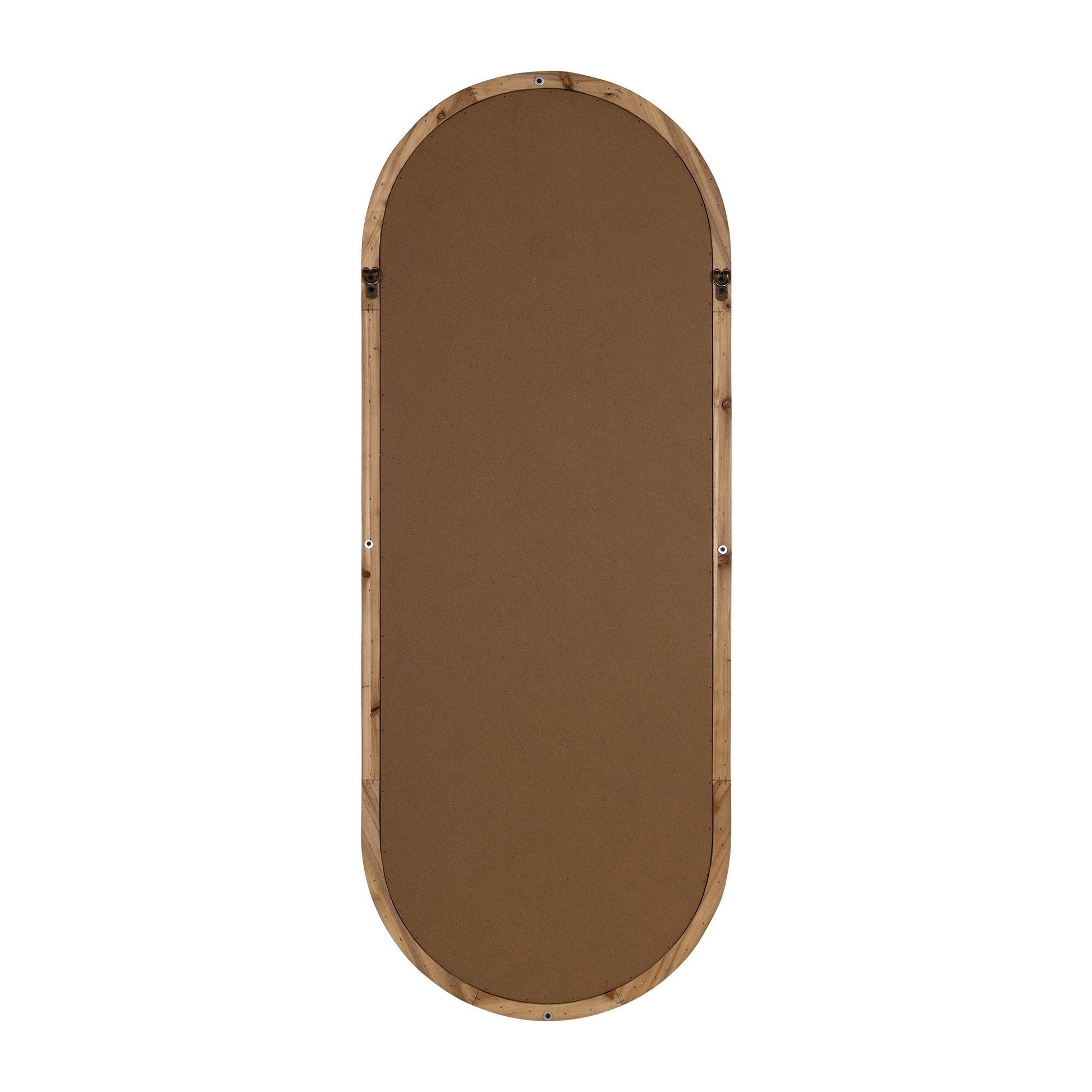 Oval Shaped Wooden Full Length Wall Mirror