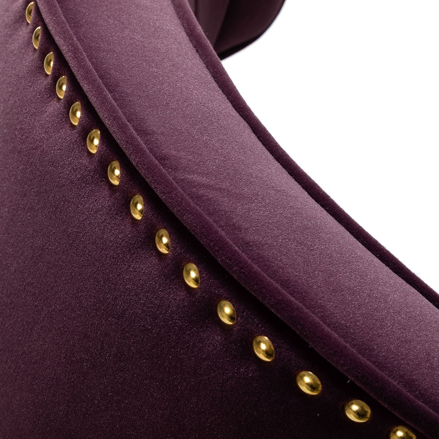 Contempo Eggplant Velvet Nailhead Office Chair