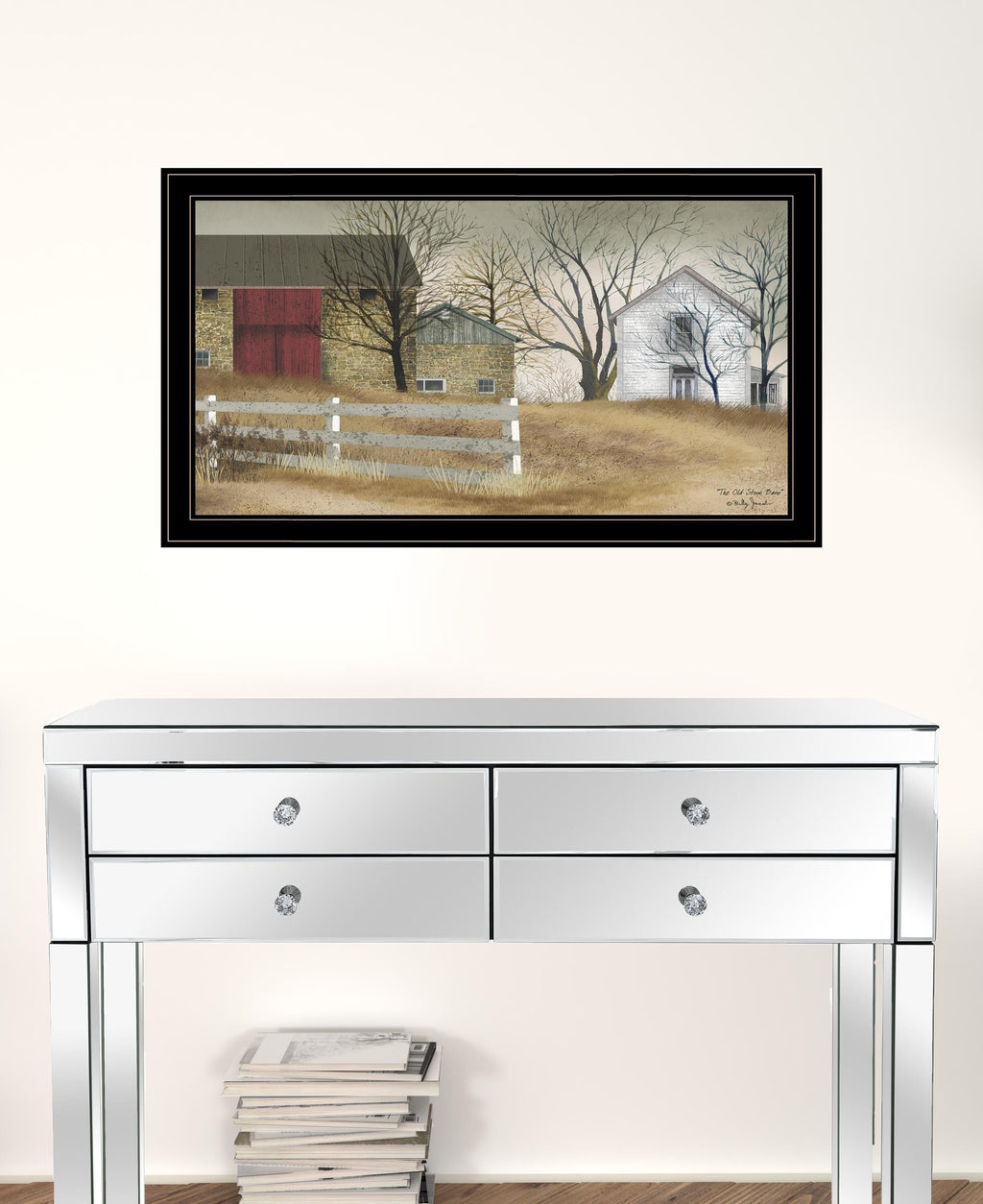 The Old Stone Barn 4 Black Framed Print Wall Art